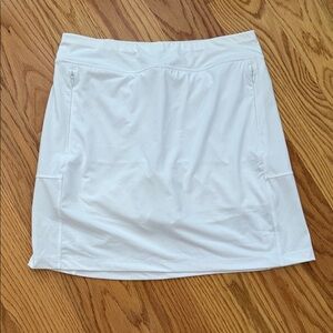 Jockey White Athletic Skort with Zip Pockets